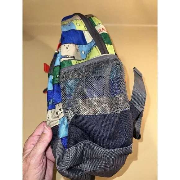 Lands End Kids Backpack Rulers Monsters Baseball Soccer Double Zippered - Picture 5 of 16